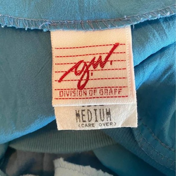 Vintage 1980s GW División of Graff Blue Lightening Windbreaker Pullover jacket - Picture 7 of 7